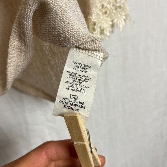 Poetry Lace Trim Back Wrap Blouse Womens S Open Back Cottage Coquette Romantic - Picture 6 of 13